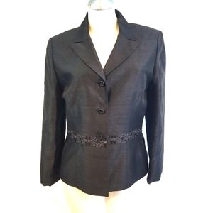 3/$25 Le Suit Size 10 Black Blazer Jacket Embellished